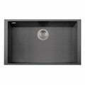 Latoscana 30 in. ONE Series Undermount Quartz Single Bowl Kitchen Sink in Titanium ON7610ST-42UG